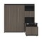 Bestar Orion Full Murphy Bed and Shelving Unit with Fold-Out Desk (89W), Bark Gray & Graphite 116865-000047 - alternate 2